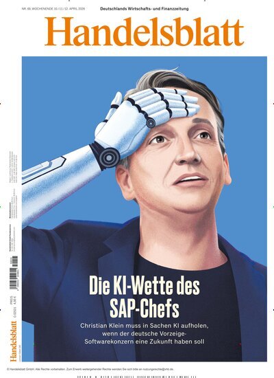 Titelbild der Ausgabe 69/2026 von Handelsblatt. Diese Zeitschrift und viele weitere Zeitungsabos als Abo oder epaper bei United Kiosk online kaufen.