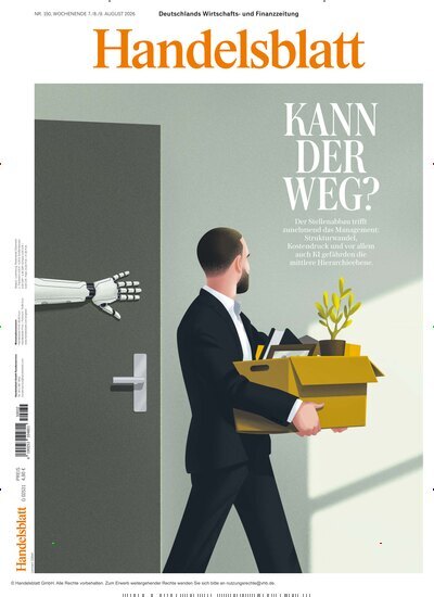 Titelbild der Ausgabe 151/2026 von Handelsblatt. Diese Zeitschrift und viele weitere Zeitungsabos als Abo oder epaper bei United Kiosk online kaufen.