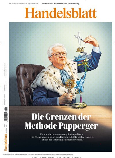 Titelbild der Ausgabe 171/2026 von Handelsblatt. Diese Zeitschrift und viele weitere Zeitungsabos als Abo oder epaper bei United Kiosk online kaufen.