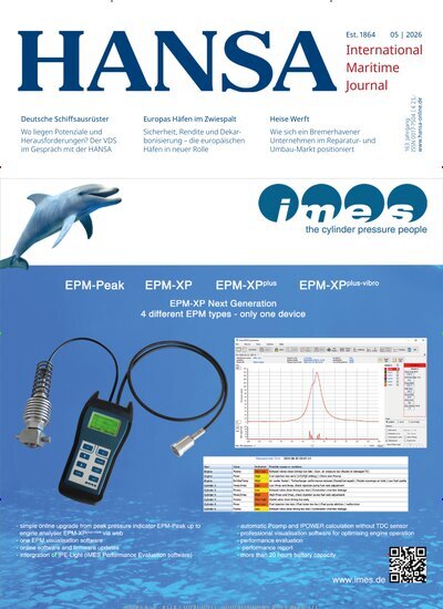 Titelbild der Ausgabe 5/2026 von Hansa. Diese Zeitschrift und viele weitere Logistikmagazine und Medienmagazine als Abo oder epaper bei United Kiosk online kaufen.