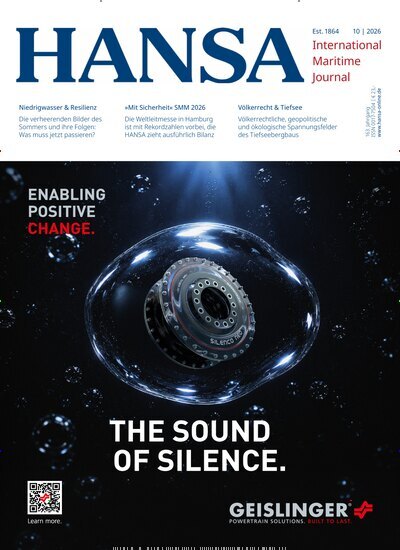 Titelbild der Ausgabe 10/2026 von Hansa. Diese Zeitschrift und viele weitere Logistikmagazine und Medienmagazine als Abo oder epaper bei United Kiosk online kaufen.