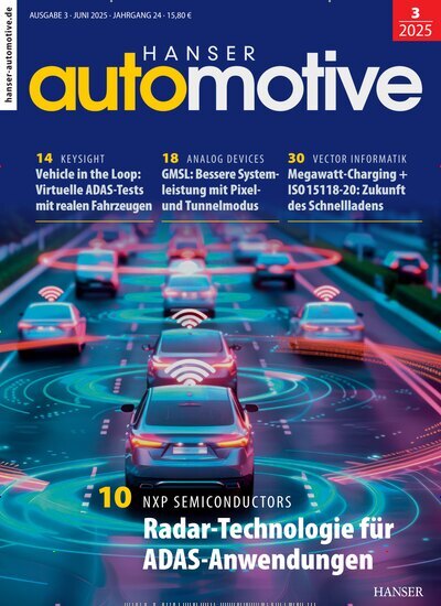 Titelbild der Ausgabe 3/2025 von HANSER automotive. Diese Zeitschrift und viele weitere Industriemagazine und Handwerkmagazine als Abo oder epaper bei United Kiosk online kaufen.