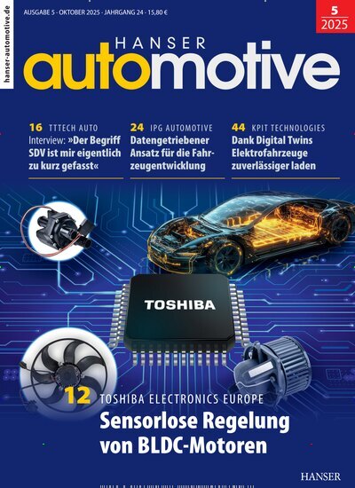 Titelbild der Ausgabe 5/2025 von HANSER automotive. Diese Zeitschrift und viele weitere Industriemagazine und Handwerkmagazine als Abo oder epaper bei United Kiosk online kaufen.