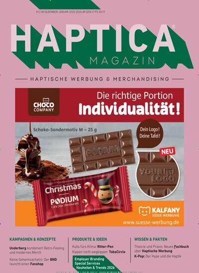 Titelbild der Ausgabe 6/2025 von Haptica Magazin. Diese Zeitschrift und viele weitere Businessmagazine als Abo oder epaper bei United Kiosk online kaufen.