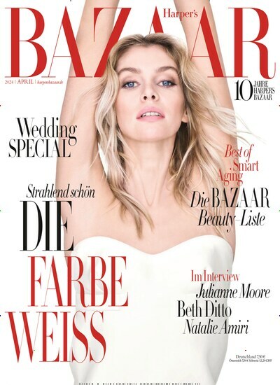 Titelbild der Ausgabe 4/2024 von Harpers Bazaar Deutschland. Diese Zeitschrift und viele weitere Modemagazine und DIY-Magazine als Abo oder epaper bei United Kiosk online kaufen.