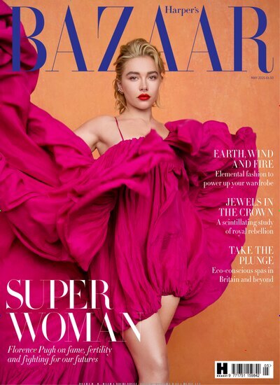 Titelbild der Ausgabe 5/2025 von Harpers Bazaar UK. Diese Zeitschrift und viele weitere Frauenzeitschriften als Abo oder epaper bei United Kiosk online kaufen.