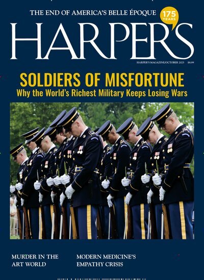 Titelbild der Ausgabe 10/2025 von Harpers Magazine. Diese Zeitschrift und viele weitere Wirtschaftsmagazine und Politikmagazine als Abo oder epaper bei United Kiosk online kaufen.