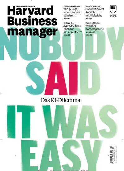 Titelbild der Ausgabe 5/2026 von Harvard Business manager. Diese Zeitschrift und viele weitere Wirtschaftsmagazine und Politikmagazine als Abo oder epaper bei United Kiosk online kaufen.