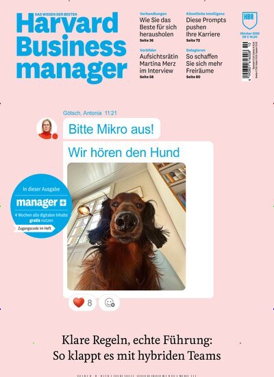 Titelbild der Ausgabe 10/2025 von Harvard Business manager. Diese Zeitschrift und viele weitere Wirtschaftsmagazine und Politikmagazine als Abo oder epaper bei United Kiosk online kaufen.