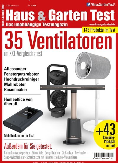 Titelbild der Ausgabe 3/2026 von Haus & Garten Test. Diese Zeitschrift und viele weitere Wirtschaftsmagazine und Politikmagazine als Abo oder epaper bei United Kiosk online kaufen.