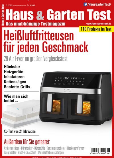 Titelbild der Ausgabe 6/2025 von Haus & Garten Test. Diese Zeitschrift und viele weitere Wirtschaftsmagazine und Politikmagazine als Abo oder epaper bei United Kiosk online kaufen.