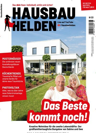 Titelbild der Ausgabe 8/2023 von HausbauHelden. Diese Zeitschrift und viele weitere Gartenzeitschriften und Wohnzeitschriften als Abo oder epaper bei United Kiosk online kaufen.