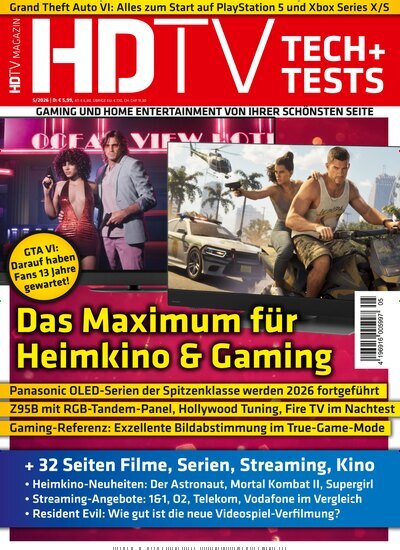 Titelbild der Ausgabe 5/2026 von HDTV Magazin. Diese Zeitschrift und viele weitere Audiomagazine, Filmmagazine und Fotozeitschriften als Abo oder epaper bei United Kiosk online kaufen.