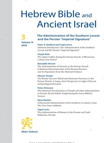 Titelbild der Ausgabe 3/2025 von Hebrew Bible and Ancient Israel (HeBAI). Diese Zeitschrift und viele weitere Kunstmagazine und Kulturmagazine als Abo oder epaper bei United Kiosk online kaufen.
