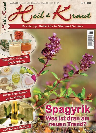 Titelbild der Ausgabe 3/2023 von Heil & Kraut. Diese Zeitschrift und viele weitere Elternzeitschriften und Tierzeitschriften als Abo oder epaper bei United Kiosk online kaufen.