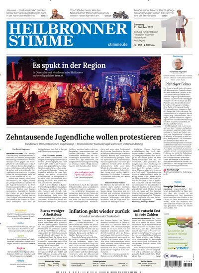Titelbild der Ausgabe 252/2026 von Heilbronner Stimme Stadtausgabe. Diese Zeitschrift und viele weitere Zeitungsabos als Abo oder epaper bei United Kiosk online kaufen.