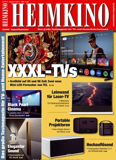 Titelbild der Ausgabe 5/2025 von Heimkino. Diese Zeitschrift und viele weitere Audiomagazine, Filmmagazine und Fotozeitschriften als Abo oder epaper bei United Kiosk online kaufen.