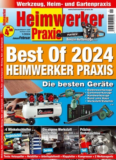 Titelbild der Ausgabe 1/2024 von Heimwerker Praxis. Diese Zeitschrift und viele weitere Gartenzeitschriften und Wohnzeitschriften als Abo oder epaper bei United Kiosk online kaufen.