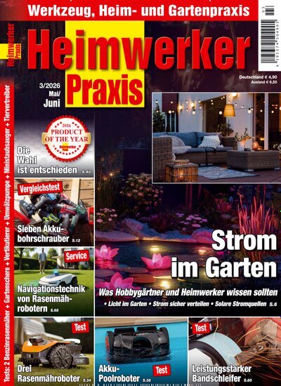 Titelbild der Ausgabe 3/2026 von Heimwerker Praxis. Diese Zeitschrift und viele weitere Gartenzeitschriften und Wohnzeitschriften als Abo oder epaper bei United Kiosk online kaufen.