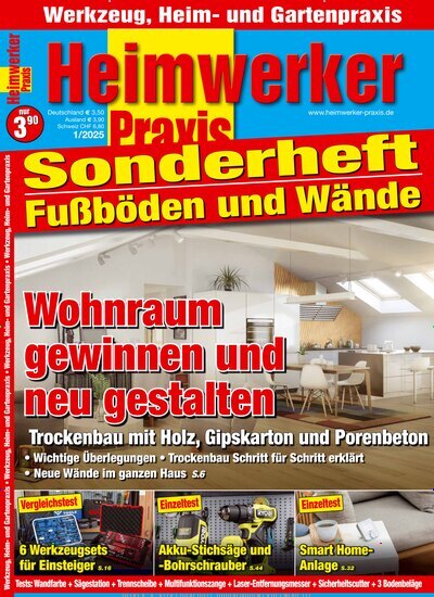 Titelbild der Ausgabe 1/2025 von Heimwerker Praxis Sonderheft Fußböden und Wände. Diese Zeitschrift und viele weitere Gartenzeitschriften und Wohnzeitschriften als Abo oder epaper bei United Kiosk online kaufen.