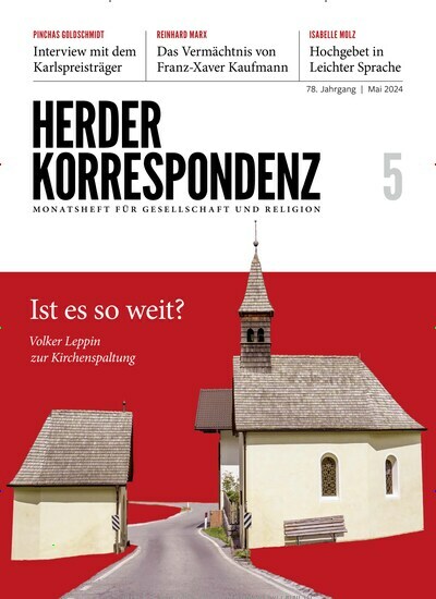 Titelbild der Ausgabe 5/2024 von Herder Korrespondenz. Diese Zeitschrift und viele weitere Kunstmagazine und Kulturmagazine als Abo oder epaper bei United Kiosk online kaufen.