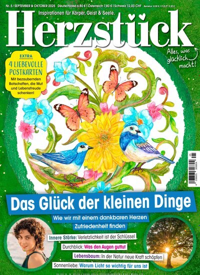 Titelbild der Ausgabe 5/2025 von Herzstück. Diese Zeitschrift und viele weitere Frauenzeitschriften als Abo oder epaper bei United Kiosk online kaufen.