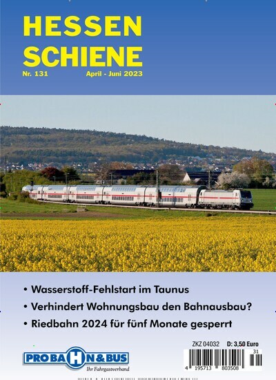 Titelbild der Ausgabe 131/2023 von Hessenschiene. Diese Zeitschrift und viele weitere Logistikmagazine und Medienmagazine als Abo oder epaper bei United Kiosk online kaufen.