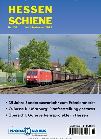 Titelbild der Ausgabe 132/2023 von Hessenschiene. Diese Zeitschrift und viele weitere Logistikmagazine und Medienmagazine als Abo oder epaper bei United Kiosk online kaufen.