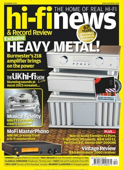 Titelbild der Ausgabe 13/2023 von hi-fi news. Diese Zeitschrift und viele weitere Audiomagazine, Filmmagazine und Fotozeitschriften als Abo oder epaper bei United Kiosk online kaufen.