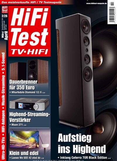 Titelbild der Ausgabe 2/2026 von Hifi Test TV Video. Diese Zeitschrift und viele weitere Audiomagazine, Filmmagazine und Fotozeitschriften als Abo oder epaper bei United Kiosk online kaufen.