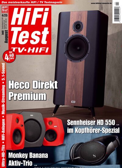 Titelbild der Ausgabe 4/2025 von Hifi Test TV Video. Diese Zeitschrift und viele weitere Audiomagazine, Filmmagazine und Fotozeitschriften als Abo oder epaper bei United Kiosk online kaufen.