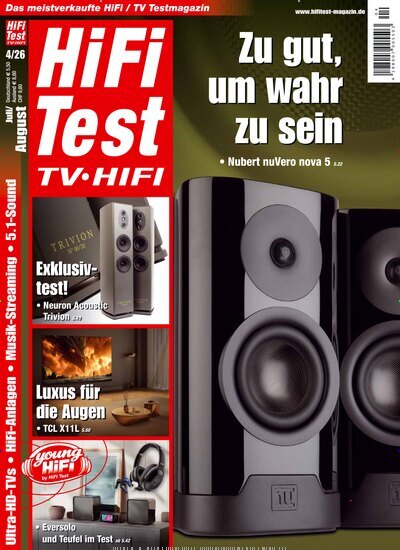 Titelbild der Ausgabe 4/2026 von Hifi Test TV Video. Diese Zeitschrift und viele weitere Audiomagazine, Filmmagazine und Fotozeitschriften als Abo oder epaper bei United Kiosk online kaufen.