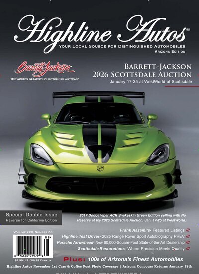 Titelbild der Ausgabe 1/2026 von Highline Autos. Diese Zeitschrift und viele weitere Automagazine und Motorradzeitschriften als Abo oder epaper bei United Kiosk online kaufen.