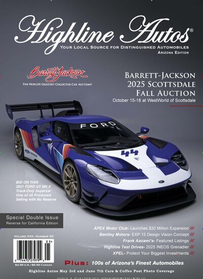 Titelbild der Ausgabe 6/2025 von Highline Autos. Diese Zeitschrift und viele weitere Automagazine und Motorradzeitschriften als Abo oder epaper bei United Kiosk online kaufen.