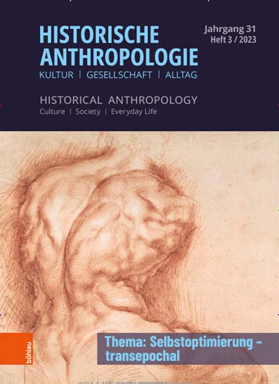 Titelbild der Ausgabe 1/2024 von Historische Anthropologie. Diese Zeitschrift und viele weitere Kunstmagazine und Kulturmagazine als Abo oder epaper bei United Kiosk online kaufen.