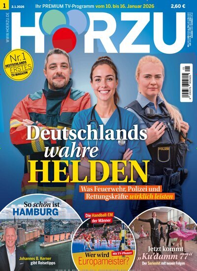 Titelbild der Ausgabe 1/2026 von HÖRZU. Diese Zeitschrift und viele weitere Programmzeitschriften als Abo oder epaper bei United Kiosk online kaufen.