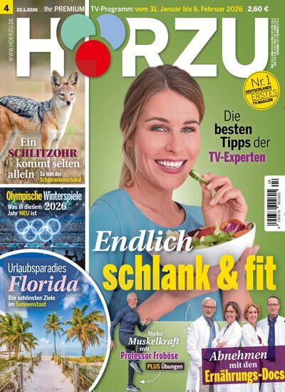 Titelbild der Ausgabe 4/2026 von HÖRZU. Diese Zeitschrift und viele weitere Programmzeitschriften als Abo oder epaper bei United Kiosk online kaufen.