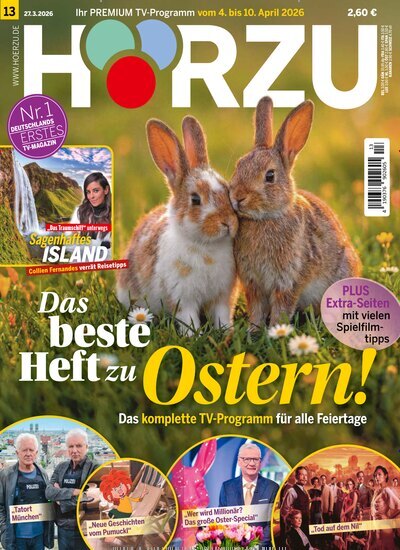 Titelbild der Ausgabe 13/2026 von HÖRZU. Diese Zeitschrift und viele weitere Programmzeitschriften als Abo oder epaper bei United Kiosk online kaufen.