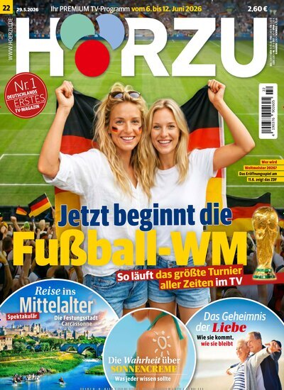 Titelbild der Ausgabe 22/2026 von HÖRZU. Diese Zeitschrift und viele weitere Programmzeitschriften als Abo oder epaper bei United Kiosk online kaufen.