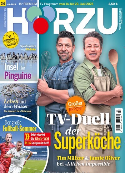 Titelbild der Ausgabe 24/2025 von HÖRZU. Diese Zeitschrift und viele weitere Programmzeitschriften als Abo oder epaper bei United Kiosk online kaufen.