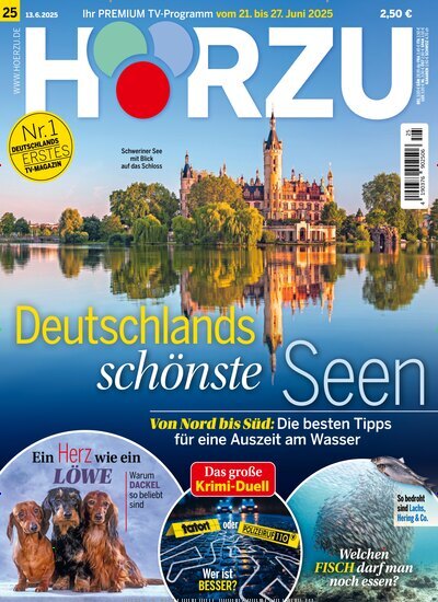 Titelbild der Ausgabe 25/2025 von HÖRZU. Diese Zeitschrift und viele weitere Programmzeitschriften als Abo oder epaper bei United Kiosk online kaufen.