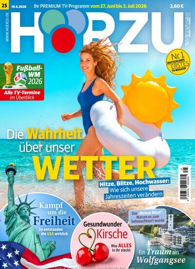 Titelbild der Ausgabe 25/2026 von HÖRZU. Diese Zeitschrift und viele weitere Programmzeitschriften als Abo oder epaper bei United Kiosk online kaufen.