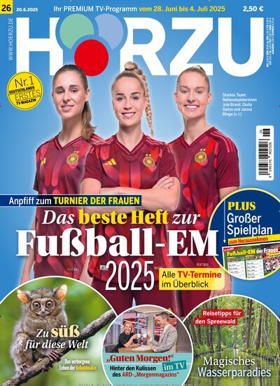 Titelbild der Ausgabe 26/2025 von HÖRZU. Diese Zeitschrift und viele weitere Programmzeitschriften als Abo oder epaper bei United Kiosk online kaufen.