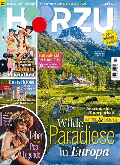 Titelbild der Ausgabe 27/2025 von HÖRZU. Diese Zeitschrift und viele weitere Programmzeitschriften als Abo oder epaper bei United Kiosk online kaufen.