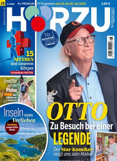 Titelbild der Ausgabe 28/2025 von HÖRZU. Diese Zeitschrift und viele weitere Programmzeitschriften als Abo oder epaper bei United Kiosk online kaufen.