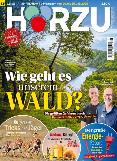 Titelbild der Ausgabe 29/2025 von HÖRZU. Diese Zeitschrift und viele weitere Programmzeitschriften als Abo oder epaper bei United Kiosk online kaufen.