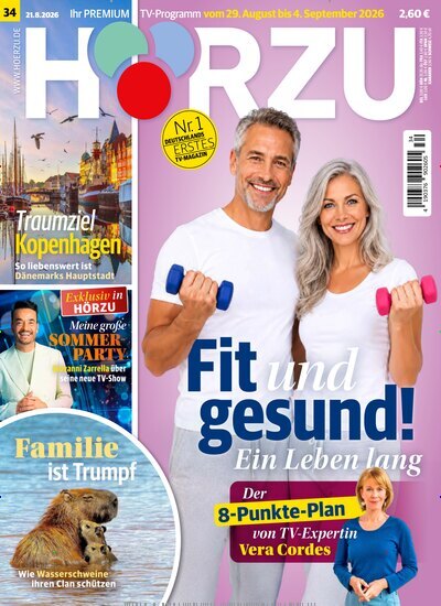 Titelbild der Ausgabe 34/2026 von HÖRZU. Diese Zeitschrift und viele weitere Programmzeitschriften als Abo oder epaper bei United Kiosk online kaufen.