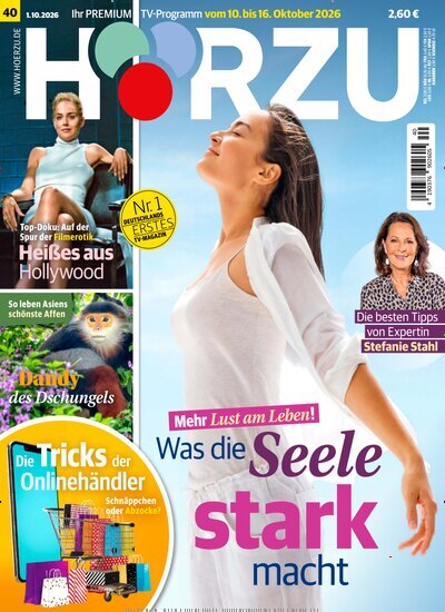 Titelbild der Ausgabe 40/2026 von HÖRZU. Diese Zeitschrift und viele weitere Programmzeitschriften als Abo oder epaper bei United Kiosk online kaufen.
