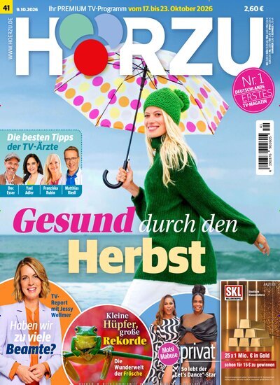 Titelbild der Ausgabe 41/2026 von HÖRZU. Diese Zeitschrift und viele weitere Programmzeitschriften als Abo oder epaper bei United Kiosk online kaufen.