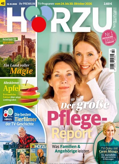 Titelbild der Ausgabe 42/2026 von HÖRZU. Diese Zeitschrift und viele weitere Programmzeitschriften als Abo oder epaper bei United Kiosk online kaufen.